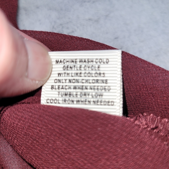 Ultra Pink Womens Large Burgundy Sheer Top Boho Whimsigoth Fairygrunge Romantic - Picture 12 of 13